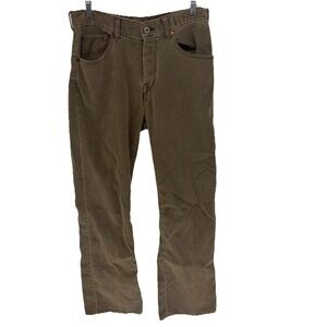Vintage 1990s Guess Jeans Brown Corduroy Loose Straight Pants Grunge Men 32X30